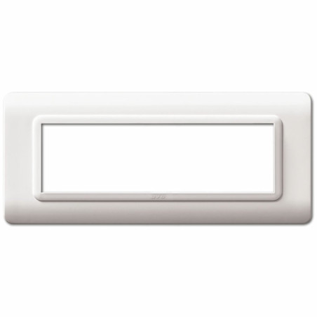 Placca ave 44py07b s44 tecnopolimero 7 moduli bianco