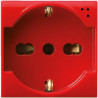 Presa ave schuko bipasso 2p+t 16a 250v s44 rosso lucido [442090/15tsr]