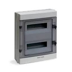 Quadro elettrico ave q6524 ip65 da parete 24 moduli din grigio [q6524]