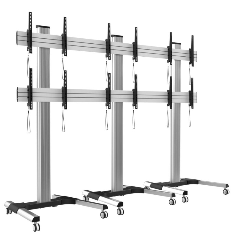 Supporto a pavimento techly per 6 tv lcd/led 22-55''