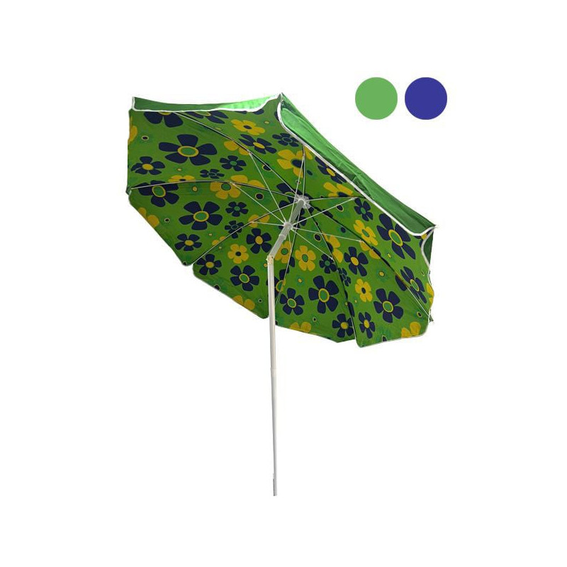 Ombrellone 200 vette 11381 8 stecche/interno decorata/150gr/mq verde