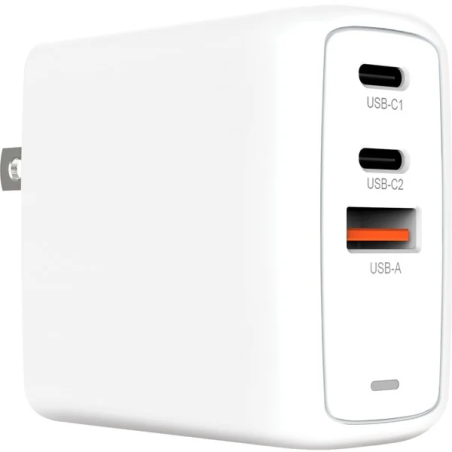 Alimentatore da rete creative gan 1xusb-a/2xusb-c 67w bianco