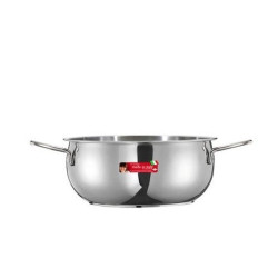 Casseruola inoxriv river con 2 manico per induzione 24cm 5l in acciaio