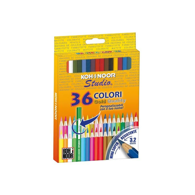 Matite colorate koh-i-noor studio dh3336 con temperamatite