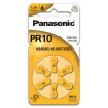 Pile panasonic pr10 pr230 x6 zinc air 1.4v per gli apparecchi acustici