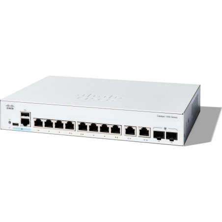Switch cisco catalyst 1300 c1300-8t-e-2g gestito l2 8