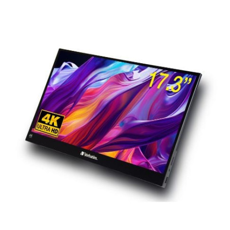 Monitor led 17.4'' verbatim pmt-17-4k touchscreen