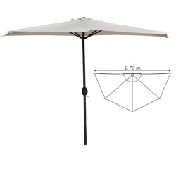 Ombrellone vette 09640 alluminio parete 270x135 bianco [dly-b008]