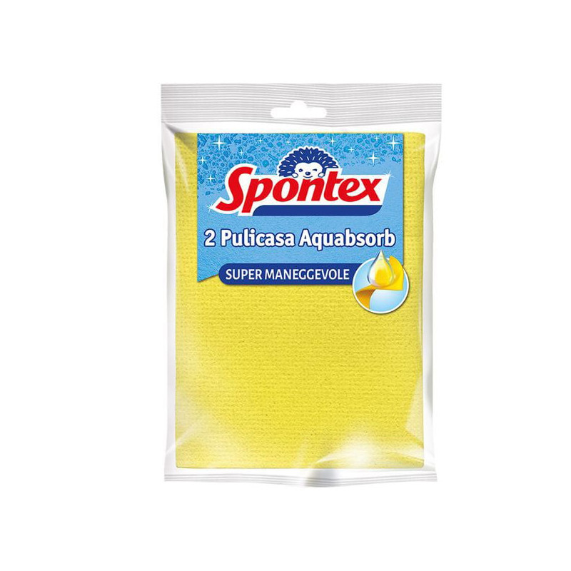 Panni spontex pulicasa aquabsorb x2 2 pz 30x30cm [19200117]