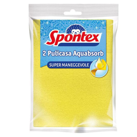 Panni spontex pulicasa aquabsorb x2 2 pz 30x30cm [19200117]