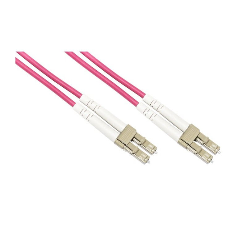 Cavo fibra ottica link lc a lc multimode duplex om4 50/125 0.5m [lklclc45005b