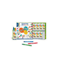 Pastello giotto esp 10 x10 cf10 giotto cera party set multicolore