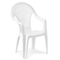 Sedia ipae progarden vega impilabile con schienale alto bianco [veg152bi]