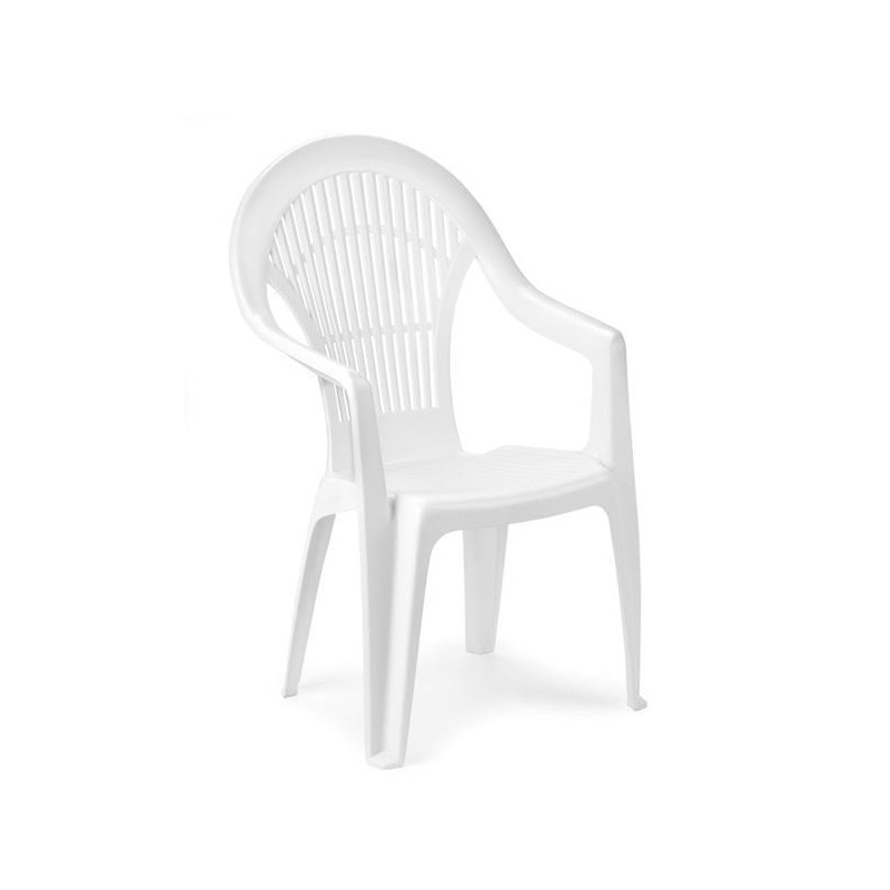 Sedia ipae progarden vega impilabile con schienale alto bianco [veg152bi]