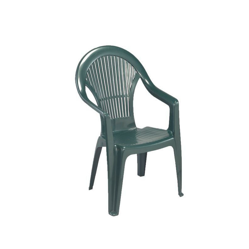 Sedia ipae progarden vega impilabile con schienale alto verde [veg152ve]