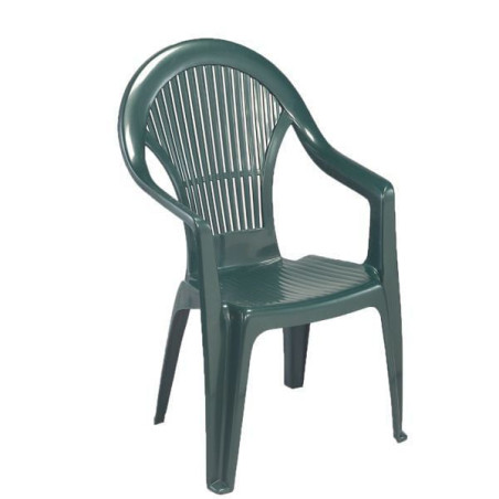 Sedia ipae progarden vega impilabile con schienale alto verde [veg152ve]