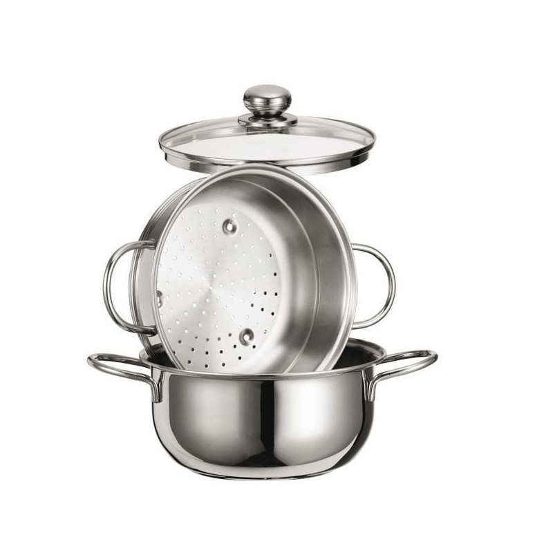 Set vapore con coperchio 20cm acciaio inossidabile [65105023]