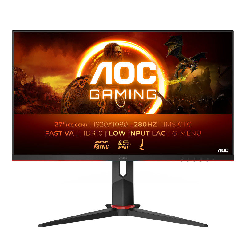 Monitor led 27" aoc 27g2zn3 full hd 1920x1080p/0.5ms/classe