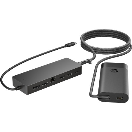 Hub usb-c universale e caricabatteria hp per laptop combo/computer