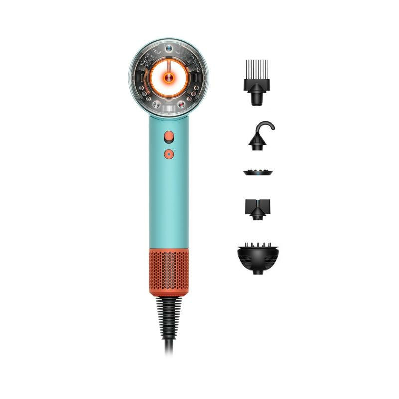 Asciugacapelli dyson supersonic nural hd07 1600w blu/arancione [515276-01]