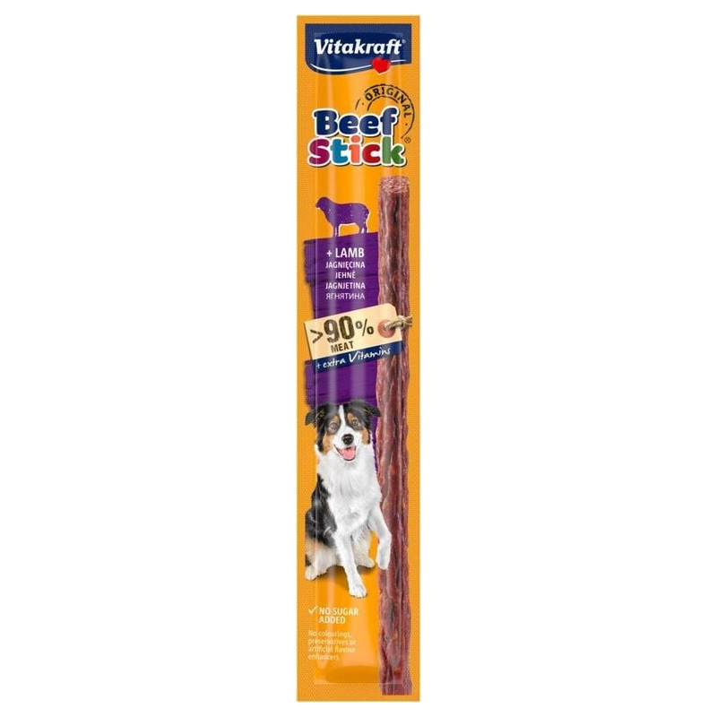 Snack per cani vitakraft beef stick low fat con tacchino 12g