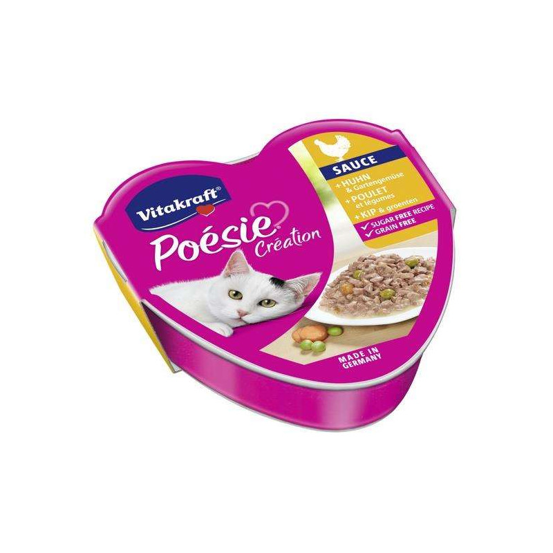 Cibo umido per gatti vitakraft poesie pollo/verdure 85g