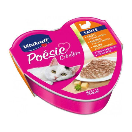 Cibo umido per gatti vitakraft poesie tacchino formaggio 85g