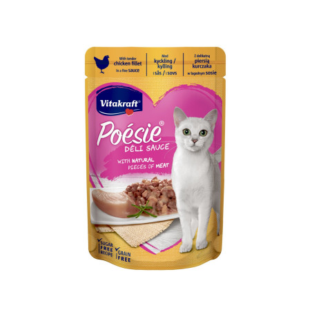 Cibo umido per gatti vitakraft poesie delice pollo 85g