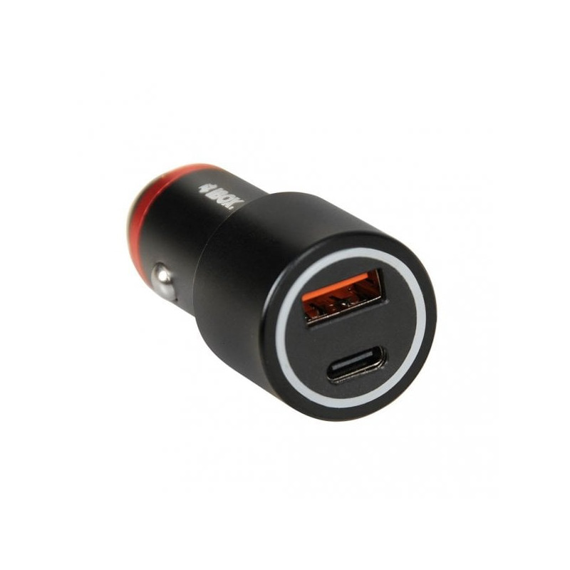 Carica da auto ibox 2usb 48w nero [icc20]