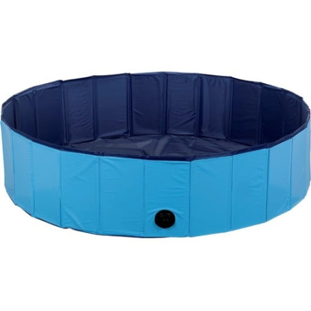 Piscina per cani petitto pieghevole 120x30cm blu