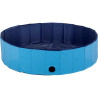 Piscina per cani petitto pieghevole 120x30cm blu