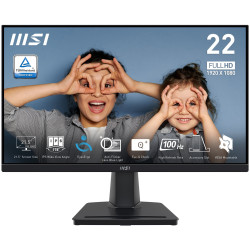 Monitor led 21.5" msi full hd 1920x1080/4ms/classe e/nero [pro