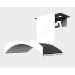 Porta cuffie dezctop in acciaio/gomma 78.7x98x66.5mm bianco [da-hdsthr-wh1]