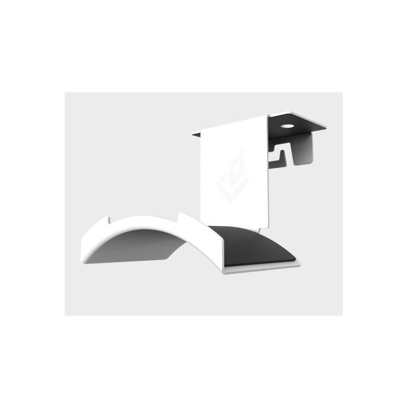 Porta cuffie dezctop in acciaio/gomma 78.7x98x66.5mm bianco [da-hdsthr-wh1]