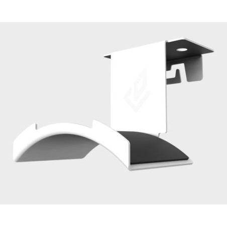 Porta cuffie dezctop in acciaio/gomma 78.7x98x66.5mm bianco [da-hdsthr-wh1]