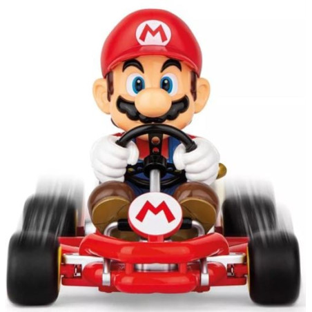 Modellino carrera auto radiocomandata pipe kart mario 1/18 multicolore