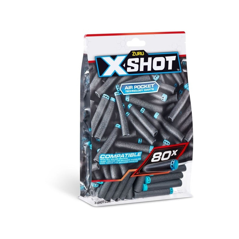 Ricarica pistola giocattolo zuru x-shot excel 80 freccette [36589]