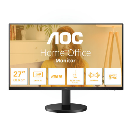 Monitor led 27'' aoc u27b3af 4k uhd 3840x2160/4ms/classe