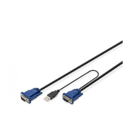 Cavo kvm digitus usb 1.8m nero [ds-19231]