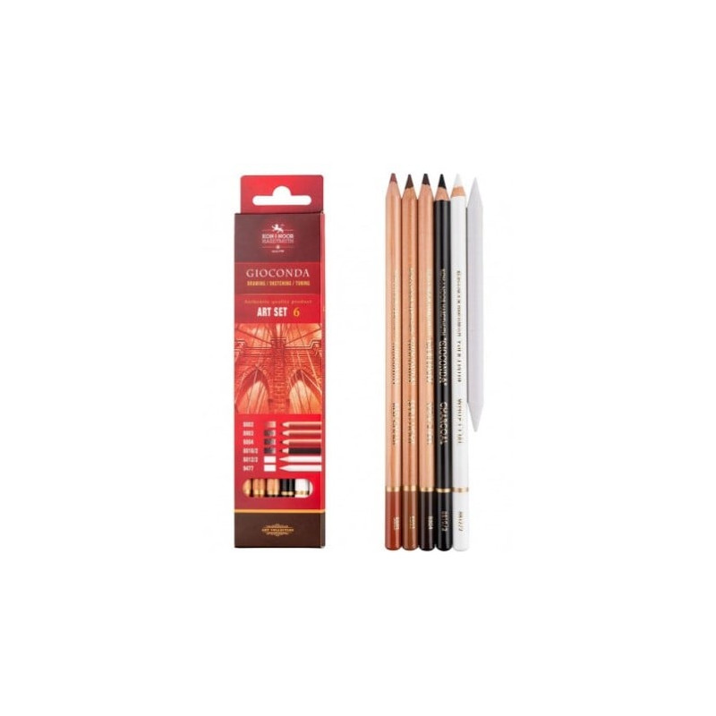 Matite koh i noor artistiche+gomma multicolore 5pz [h9035]
