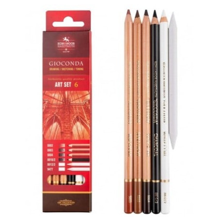 Matite koh i noor artistiche+gomma multicolore 5pz [h9035]
