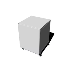 Mobiletto brother in metallo con ruote per stampante bianco [b9400]