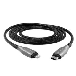 Cavo usb cygnett armoured lightning 0.5m nero [cy4666pcccl]