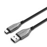 Cavo usb cygnett armoured tipo a/c 2m nero [cy4683pcusa]
