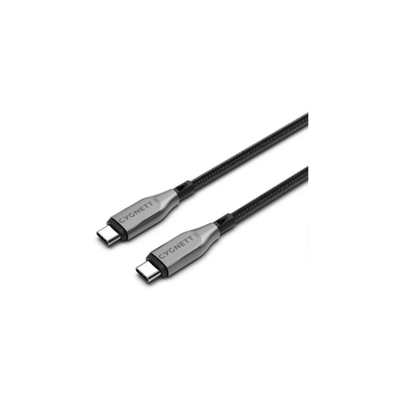 Cavo usb cygnett a ricarica rapida usb-c a usb-c 1m nero