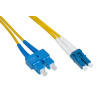 Cavo fibra ottica link monomodale duplex lc/sc 9/125 os2 5m giallo