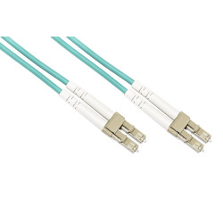 Cavo fibra ottica link multimodale duplex lc/lc 50/125 om3 3m blu