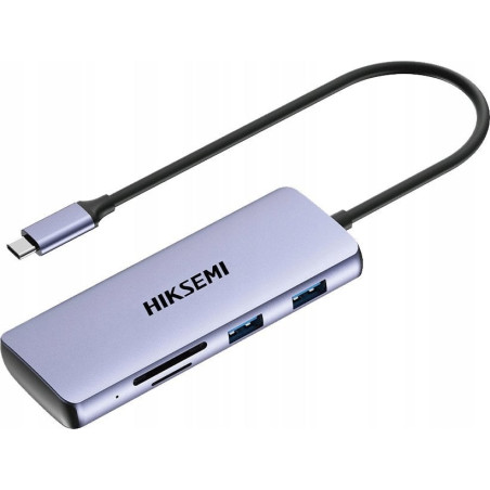 Hub usb hikvision hs-hub-ds8 multifunzionale 8in1 tipo c