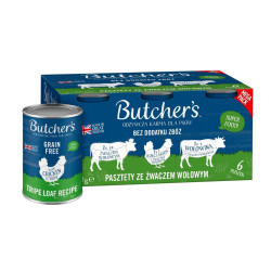 Cibo umido butcher's original mega pack mix trippa ricetta per