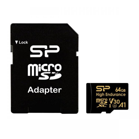 64gb scheda microsdxc silicon power classe 10 con adattatore nero
